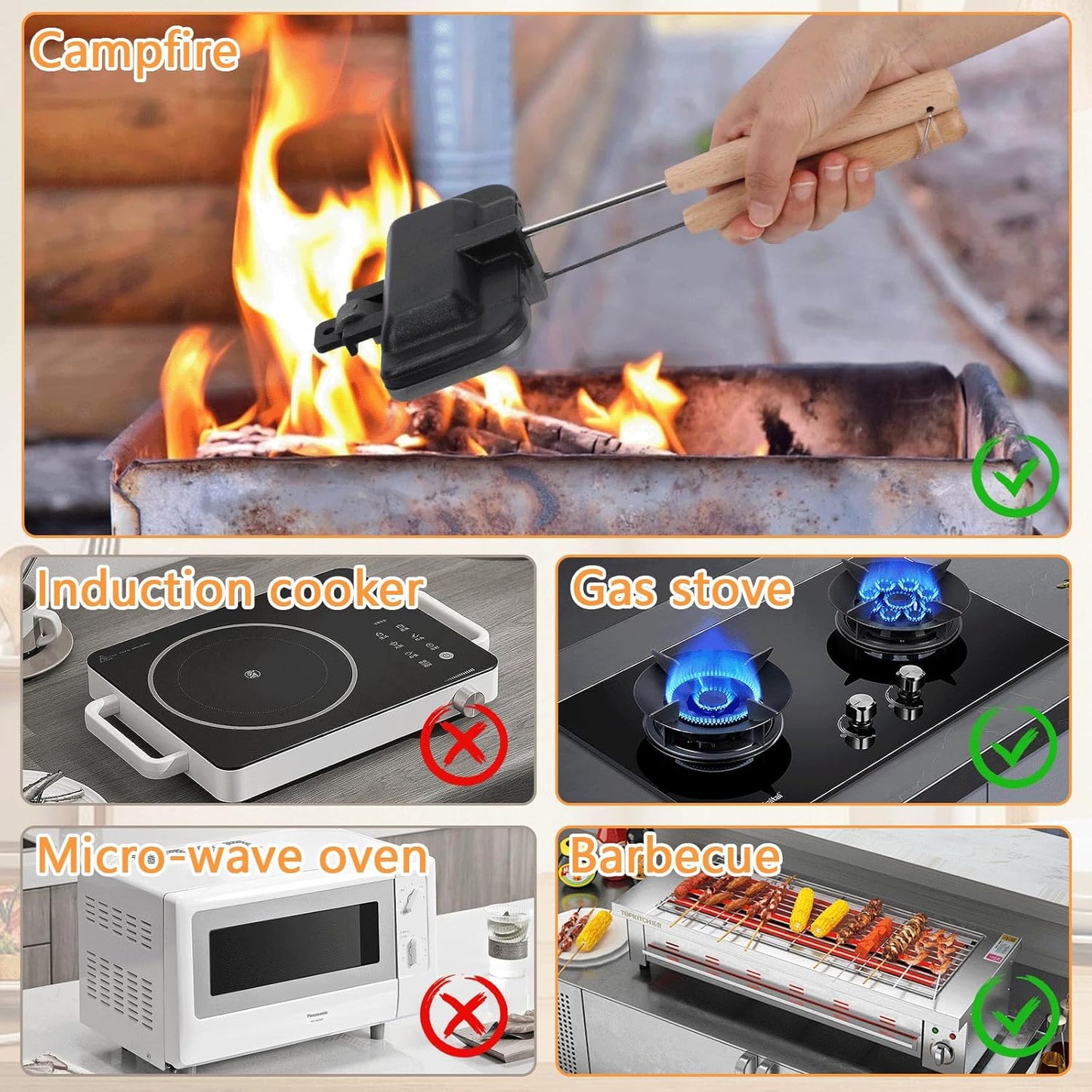Stovetop Sandwich & Pie Maker | Quick Breakfast & Snacks