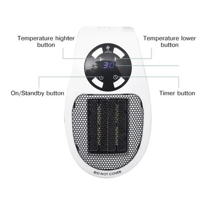 Mini Electric Heater – Adjustable Heat with Safety Shutoff