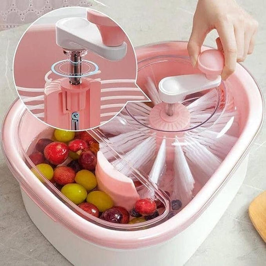 JOYLOOP Fruit Cleaning Device – Manual Spinner & Scrubber