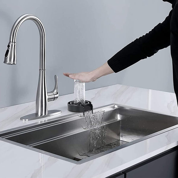 🚰 Automatic Cup Washer – 360° Sink Glass Rinser for Bottles &amp; Mugs