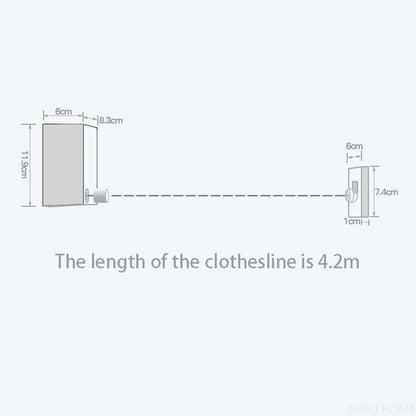 Retractable Wall-Mounted Clothesline – Space-Saving Indoor & Outdoor Drying Rack